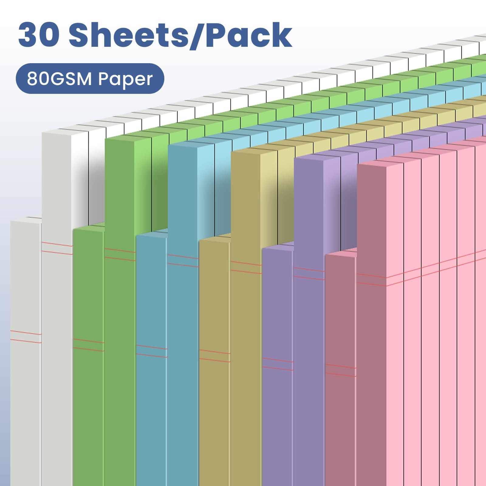 12pcs Small Note Pads, Colored Notepads 5×8 College Ruled Notebook, Writing P…