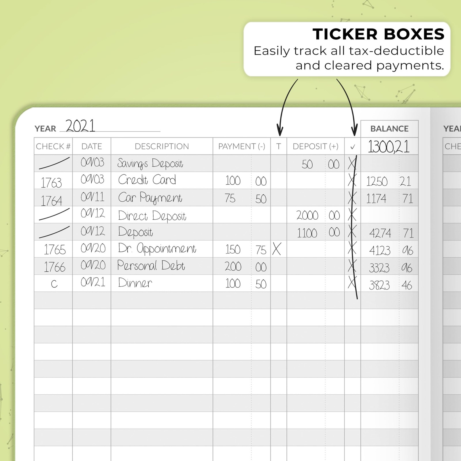 Skyline Check Register – Accounting Ledger Log Book for Income & Expenses – T…