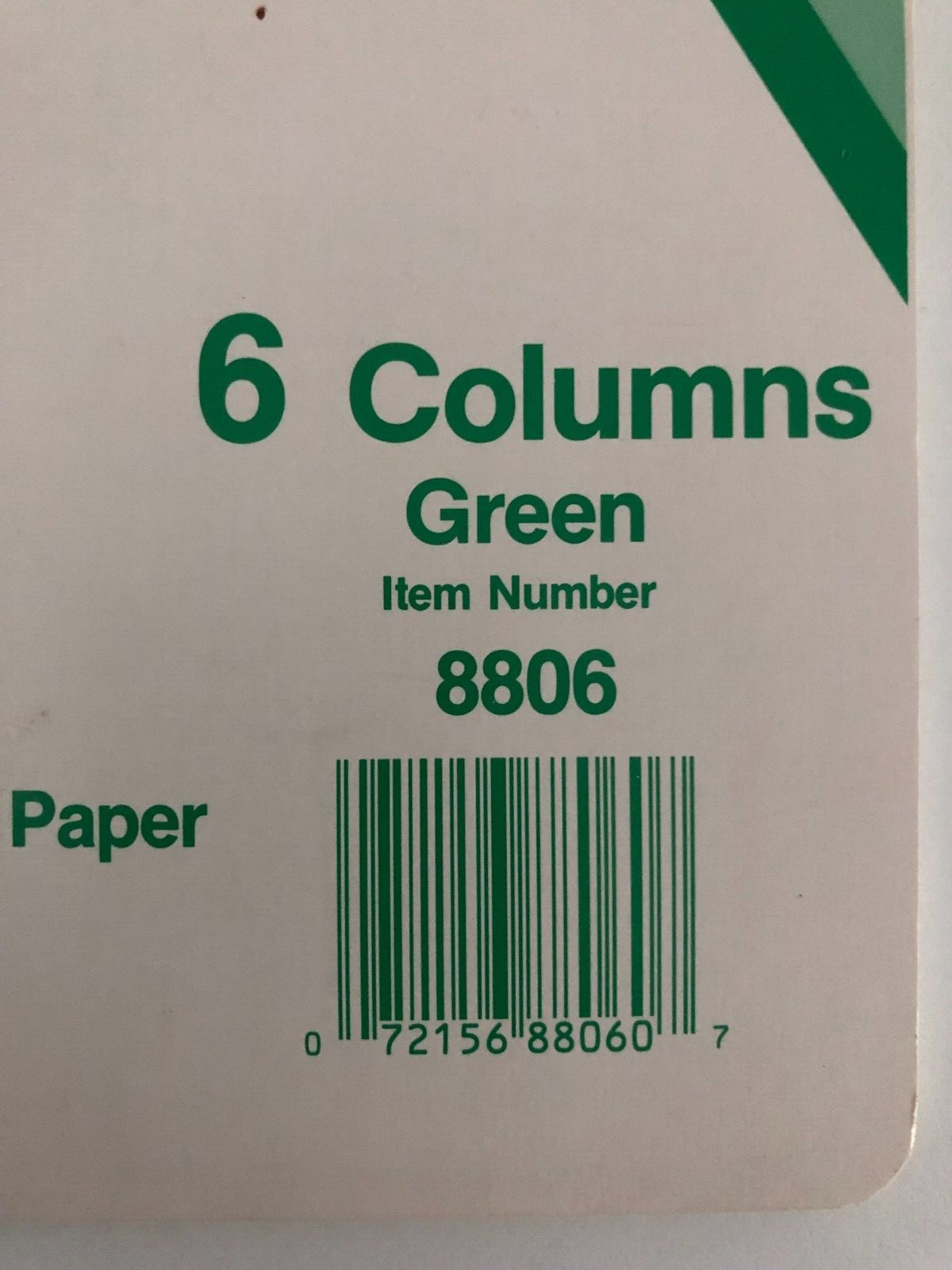 Vtg Boorum Columnar Acctg Work Sheet Pad 6 Column 8806 50 Sheets Blank Green Pgs
