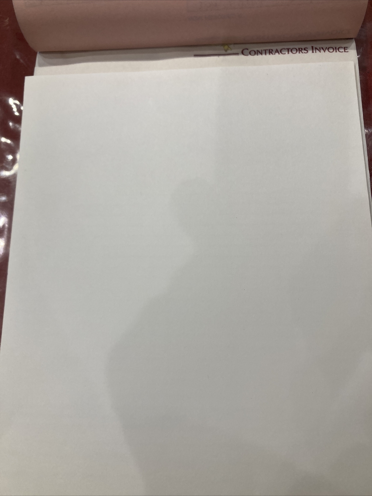 Adams Contractor Invoice Book, 8 3/8 “ X 11 7/16 “ 3-Part, Carbonless, Preowned