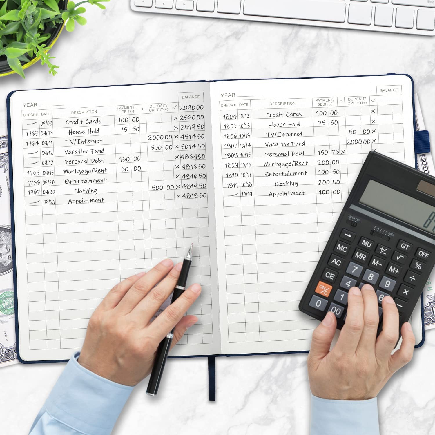 Check Registers for Personal Checkbook(7.5X10″), Large Accounting Ledger