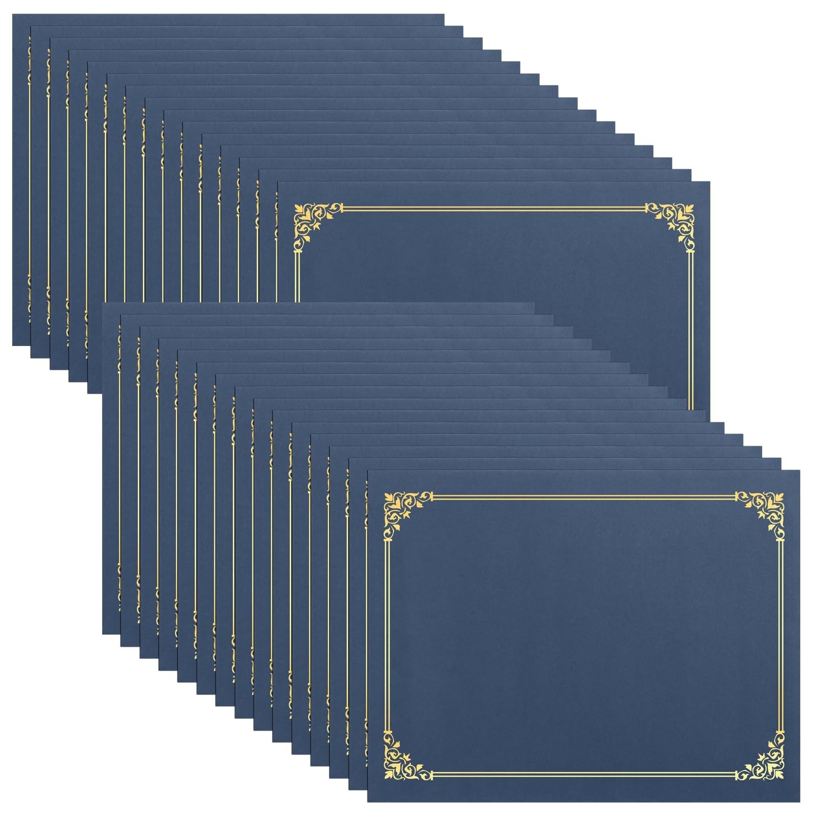 SUNEE Certificate Holders(Navy Blue, 30 Packs), 12.2 x 9.5 inches, Navy Blue