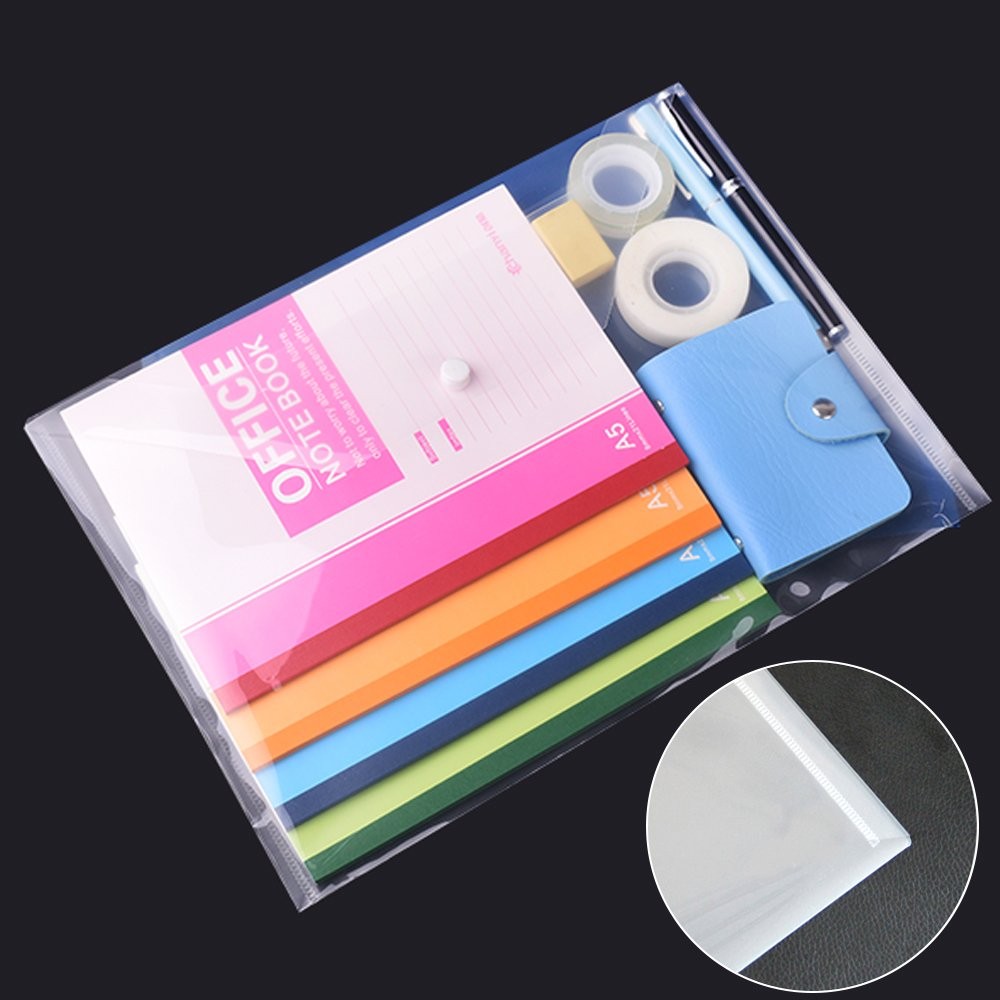 EOOUT 30pcs Plastic Envelopes, Clear Reusable Poly Envelope Waterproof