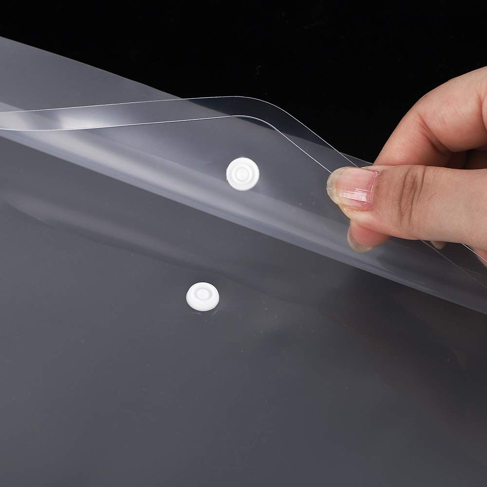 EOOUT 30pcs Plastic Envelopes, Clear Reusable Poly Envelope Waterproof