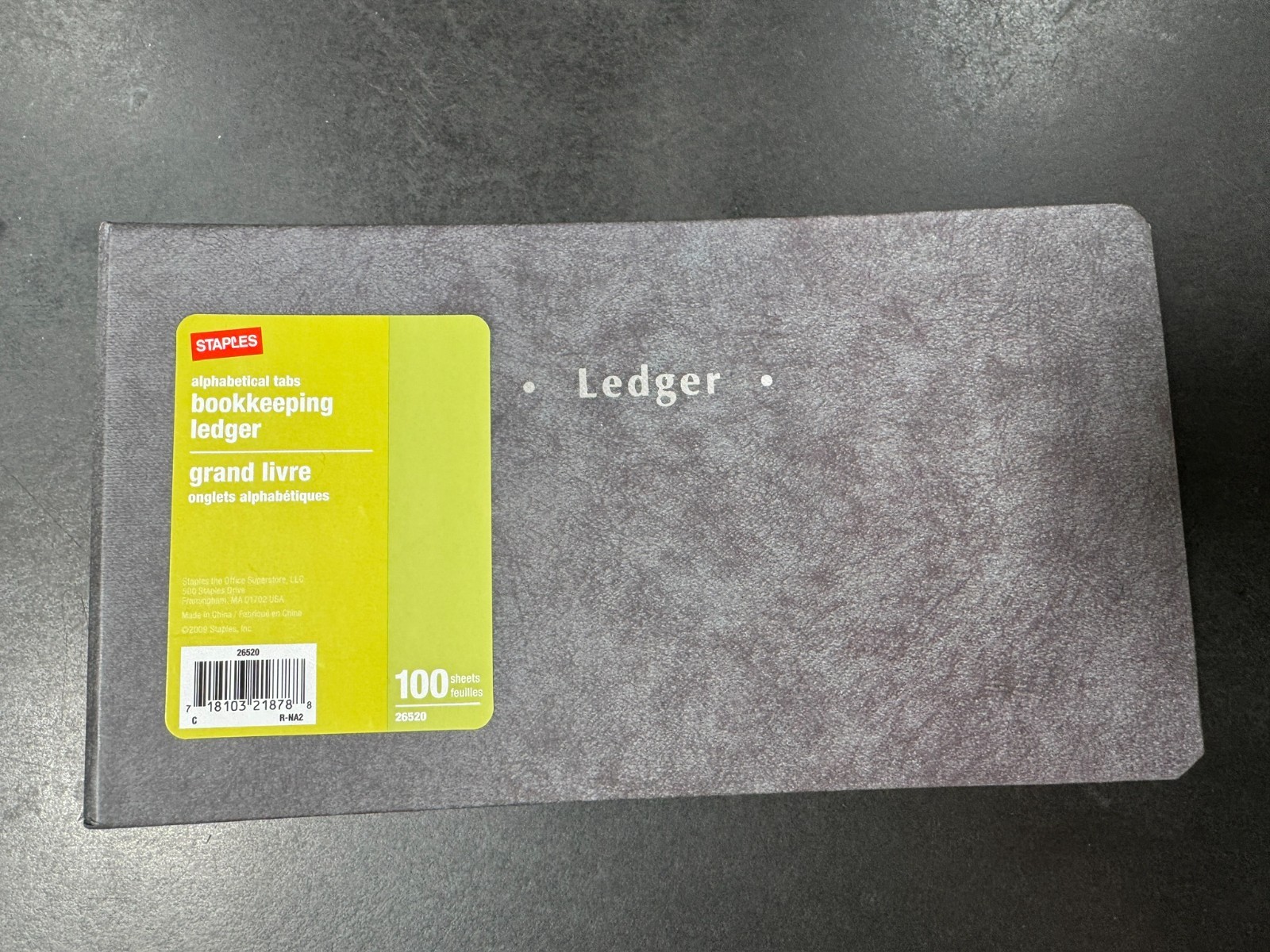 Staples Bookkeeping Ledger Binder 100 Pages A-Z Tags NWT