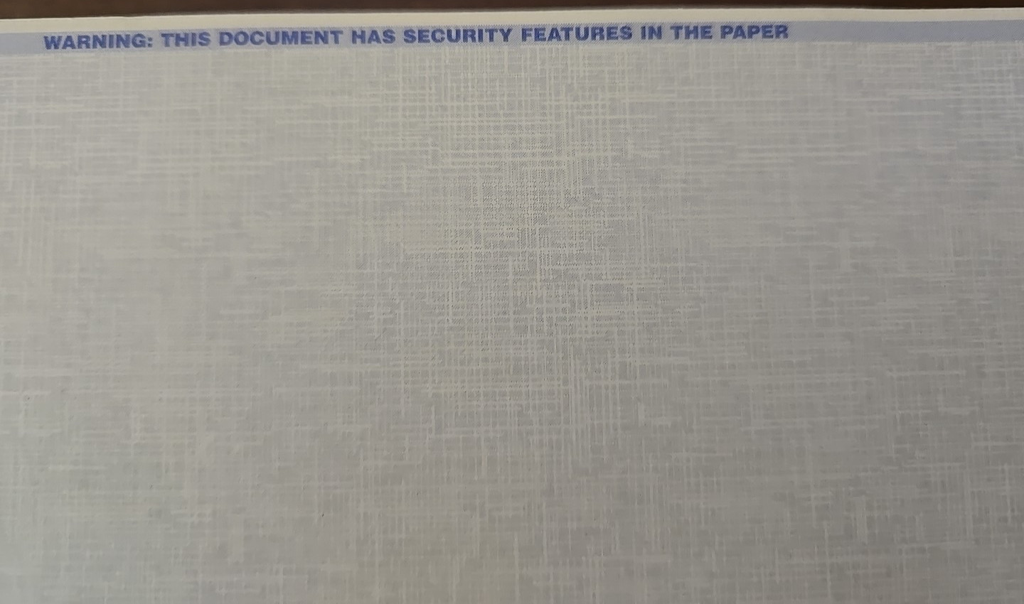 Business Check Voucher Refills Blue Security Pattern Form #7200 Approx. 137