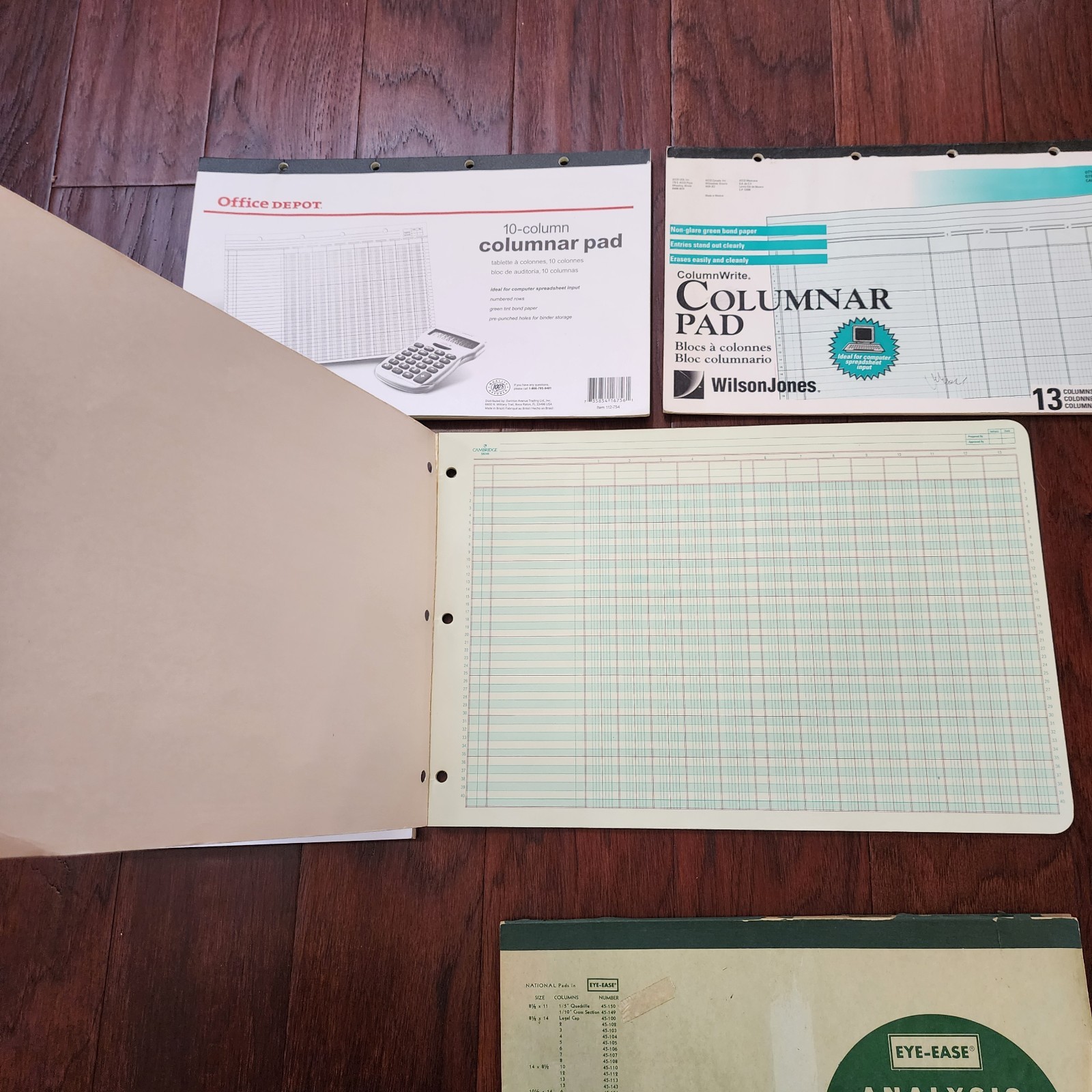 LOT of 6 Accounting Column Pad Analysis. Wilson Jones 13, Mead 13, National 12 *