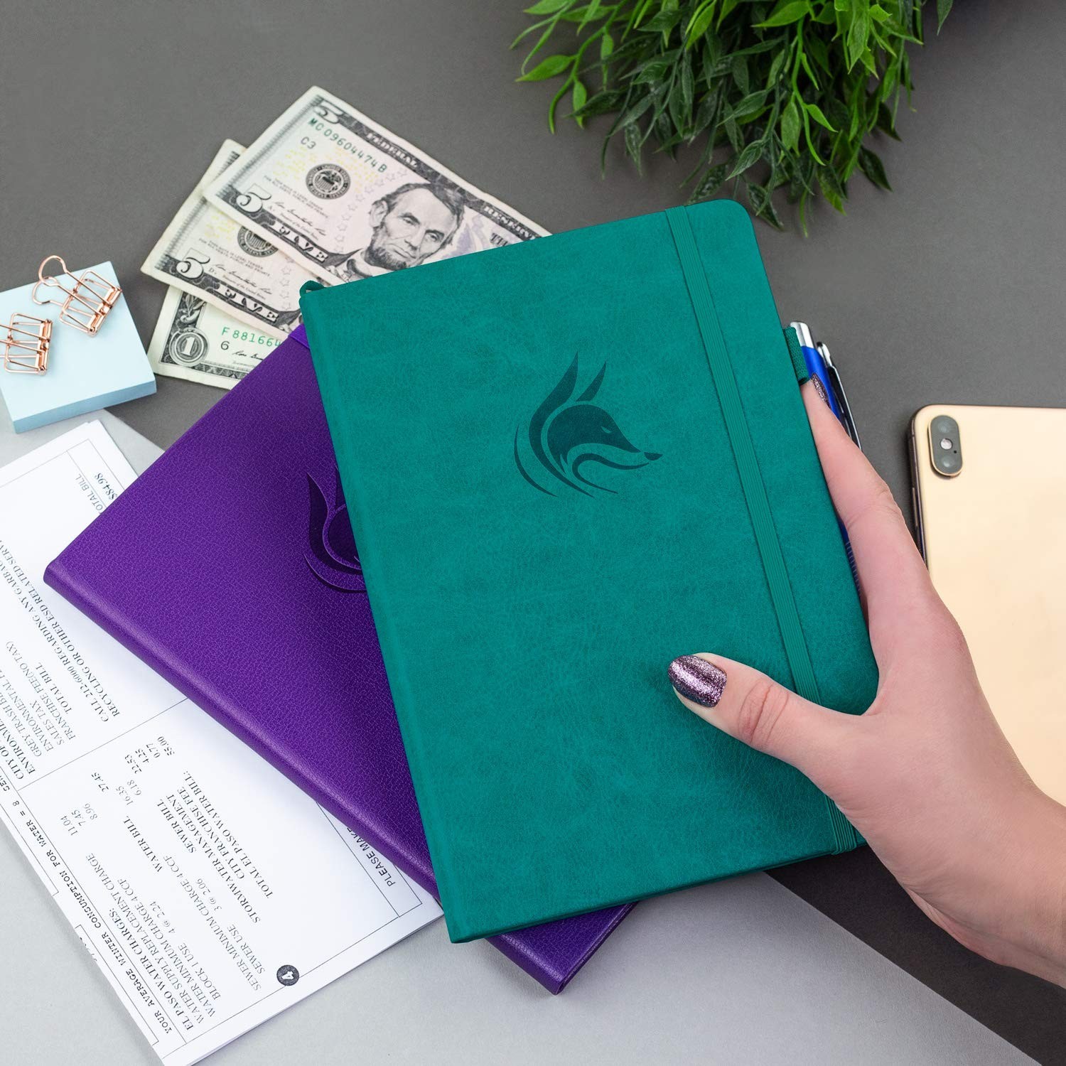 Deluxe Check Register Log Book – A5 Hardcover, Transaction & Bank Account Tracke