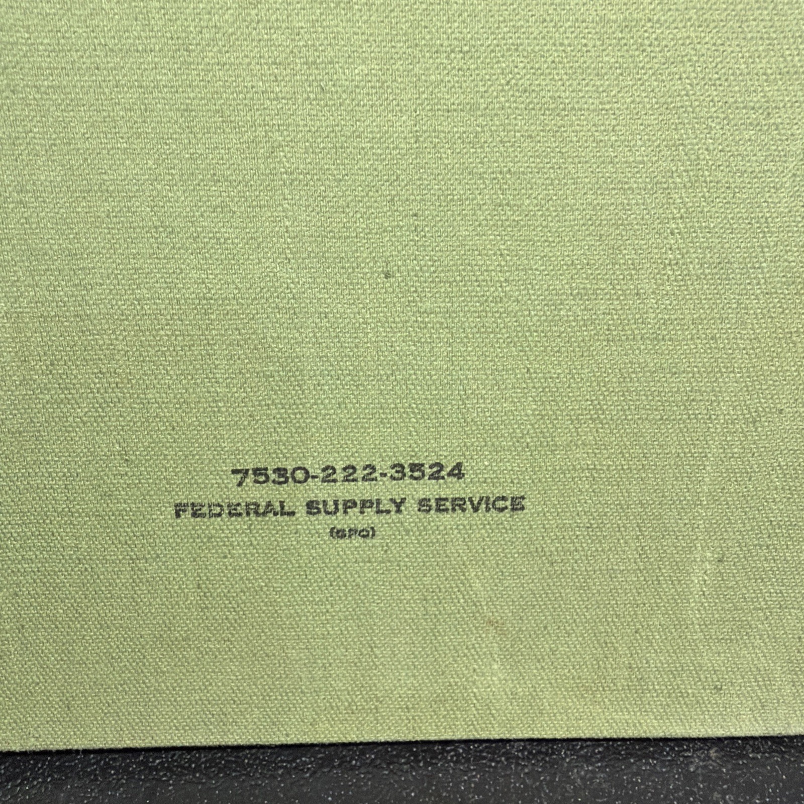 Vintage Federal Supply Service Record Book Ledger 7530-222-3524