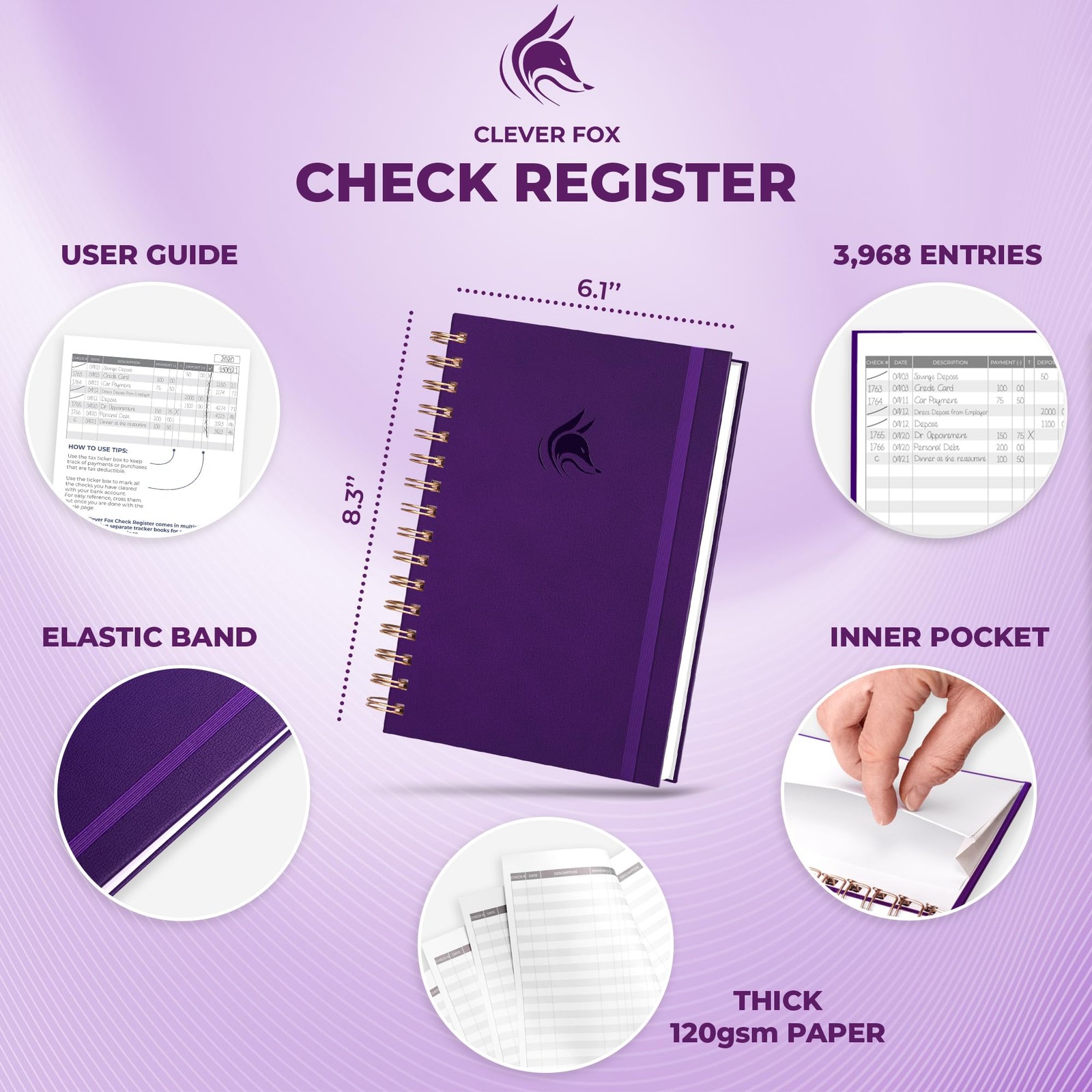 Check Register for Personal Checkbook – Checking Book Register – Checkbook Re…