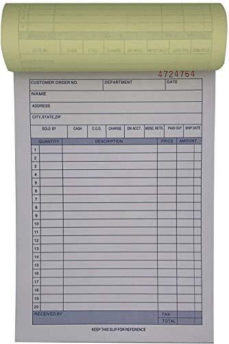 5 Pack Large Sales Order Book Receipt Invoice Duplicate Carbonless Copy 50 Sets