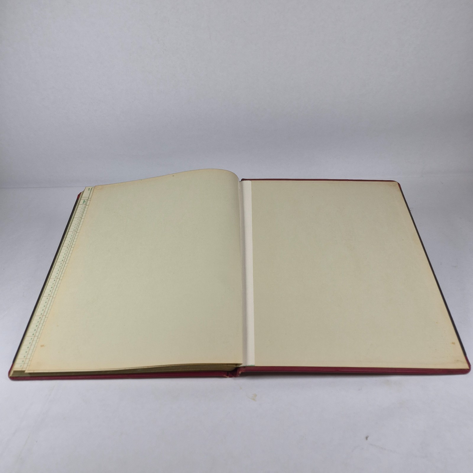Vintage National Ledger Account Record Book Blank Ruled Pages Red Black 1648