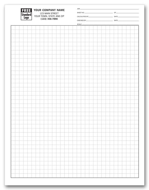 204 Graph Papers Standard 1/4″ Single Sheets 8 1/2 x 11″ QTY 500