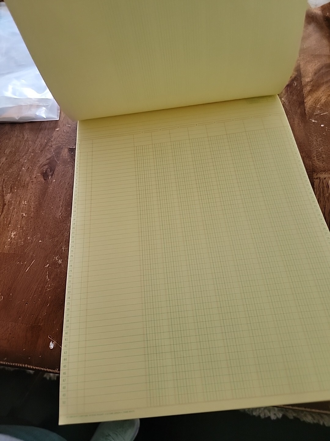 Wilson Jones Columnar Ruled Pad B7108B Buff Vintage 10.5 X 14 8 /SEE DESCRIPTION