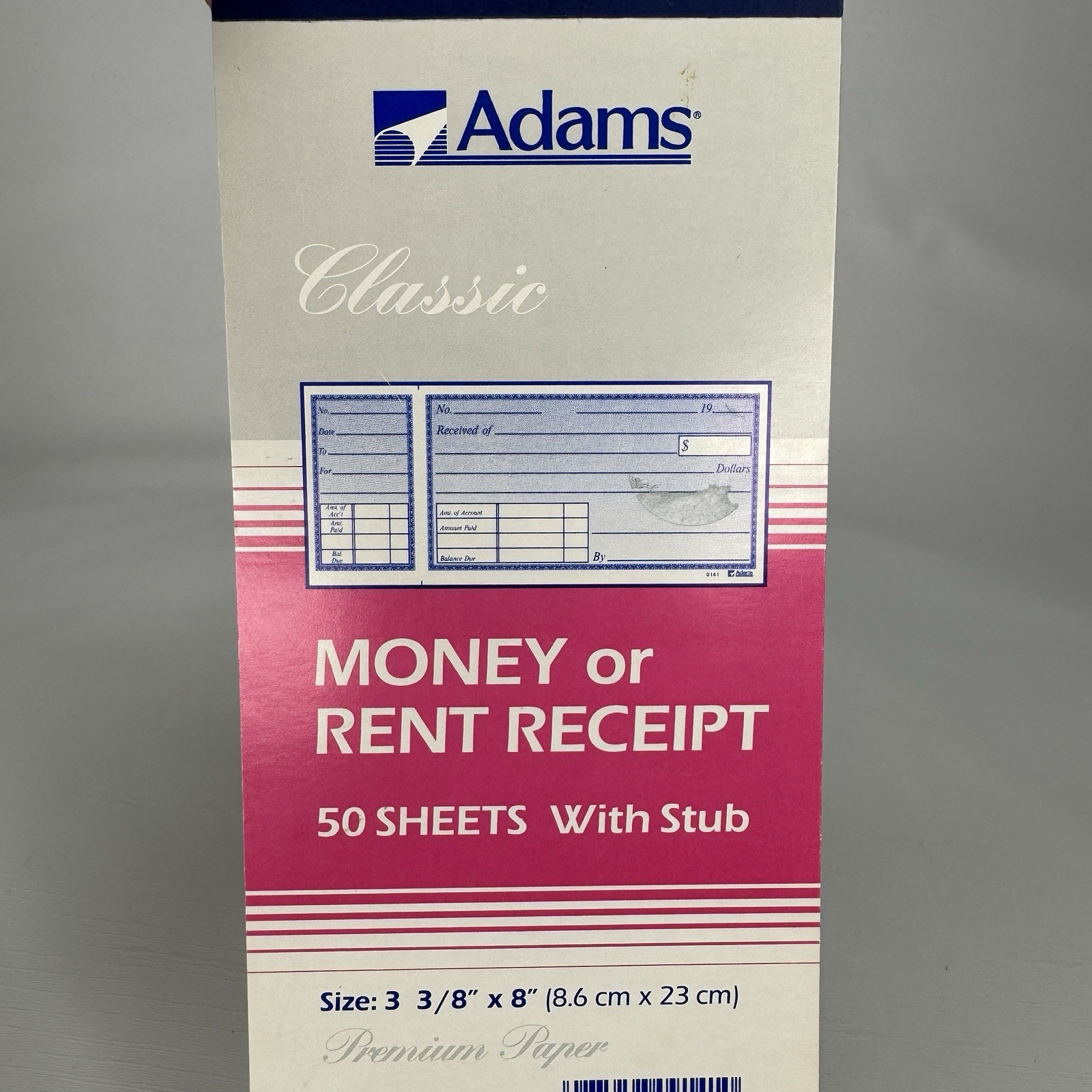 Vtg 90s Adams 9141 Classic Money Or Rent Receipt Book W/Stubs NEW 50 Sheets 3 pk