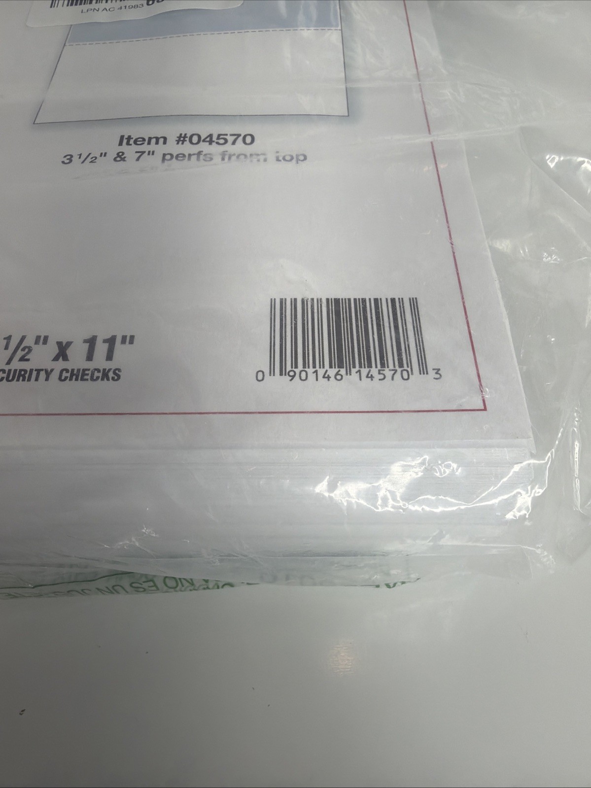 DocuGard Prismatic Business Checks 3/pg Blue Green 2500 Sheets 8.5×11