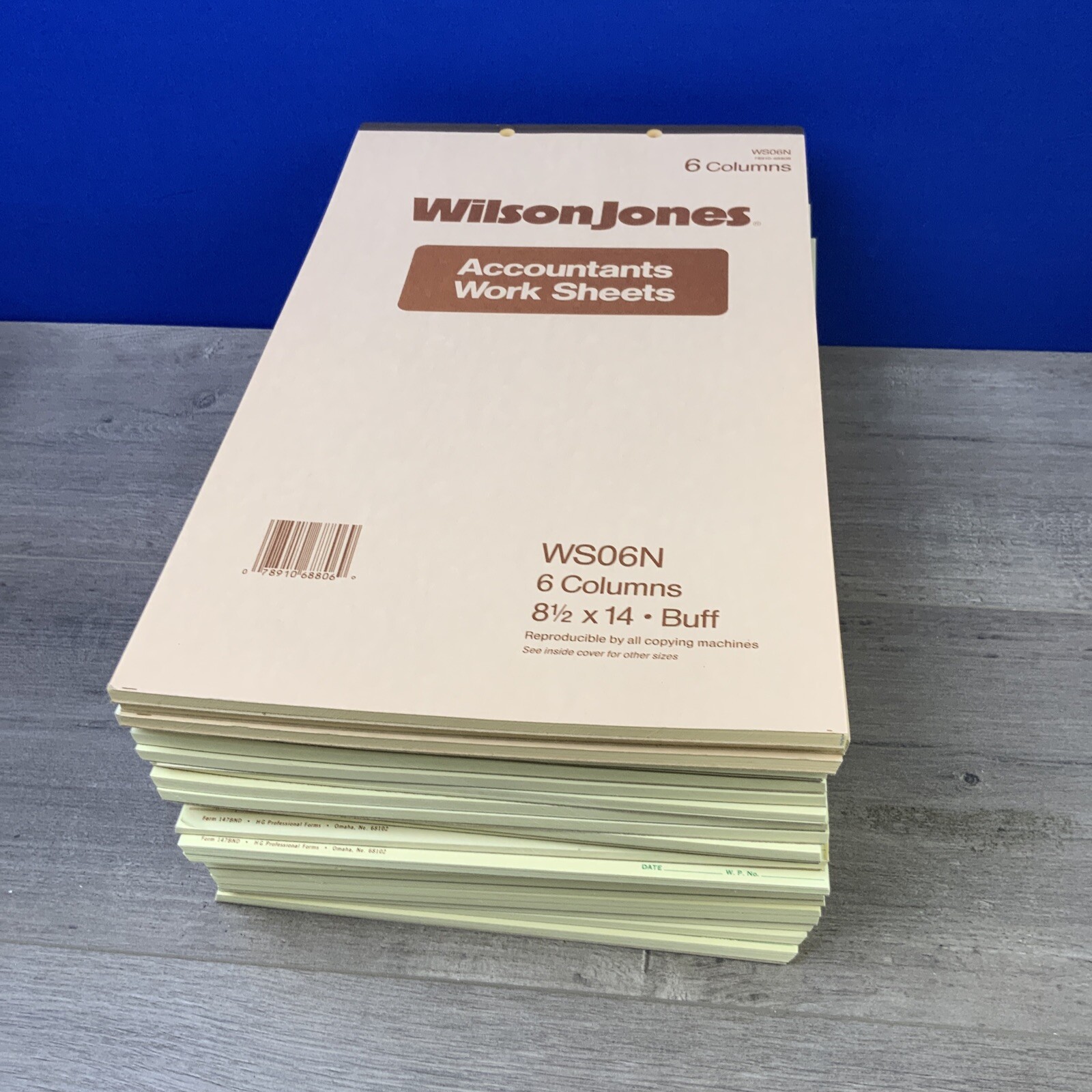 Accountants Work Sheets Wilson Jones WS06N 6 & Genric 7 Column Paper 8 ½” x 14″
