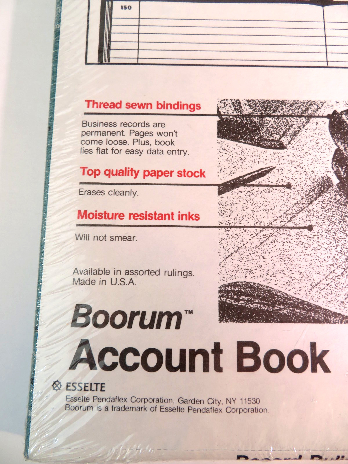 Boorum&Pease Record/Account Book Record Rule 150 Pages 12 1/8 x 7 5/8 *66-150-R*