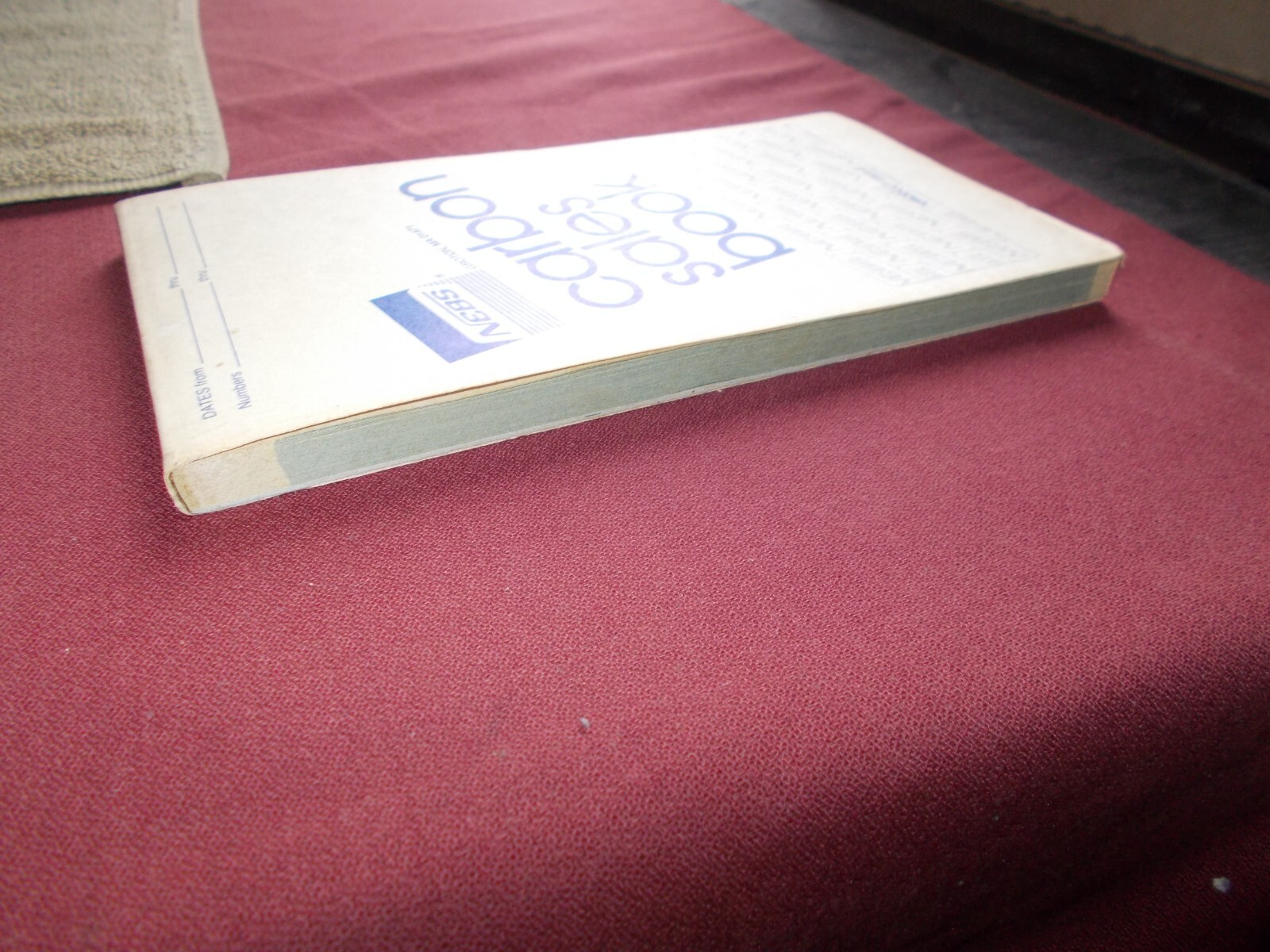 VGT NOS 1987-89 ADVERT. CARBON SALES BOOK RECEIPT BOOKLET NEBS J&J GLASS REPAIR