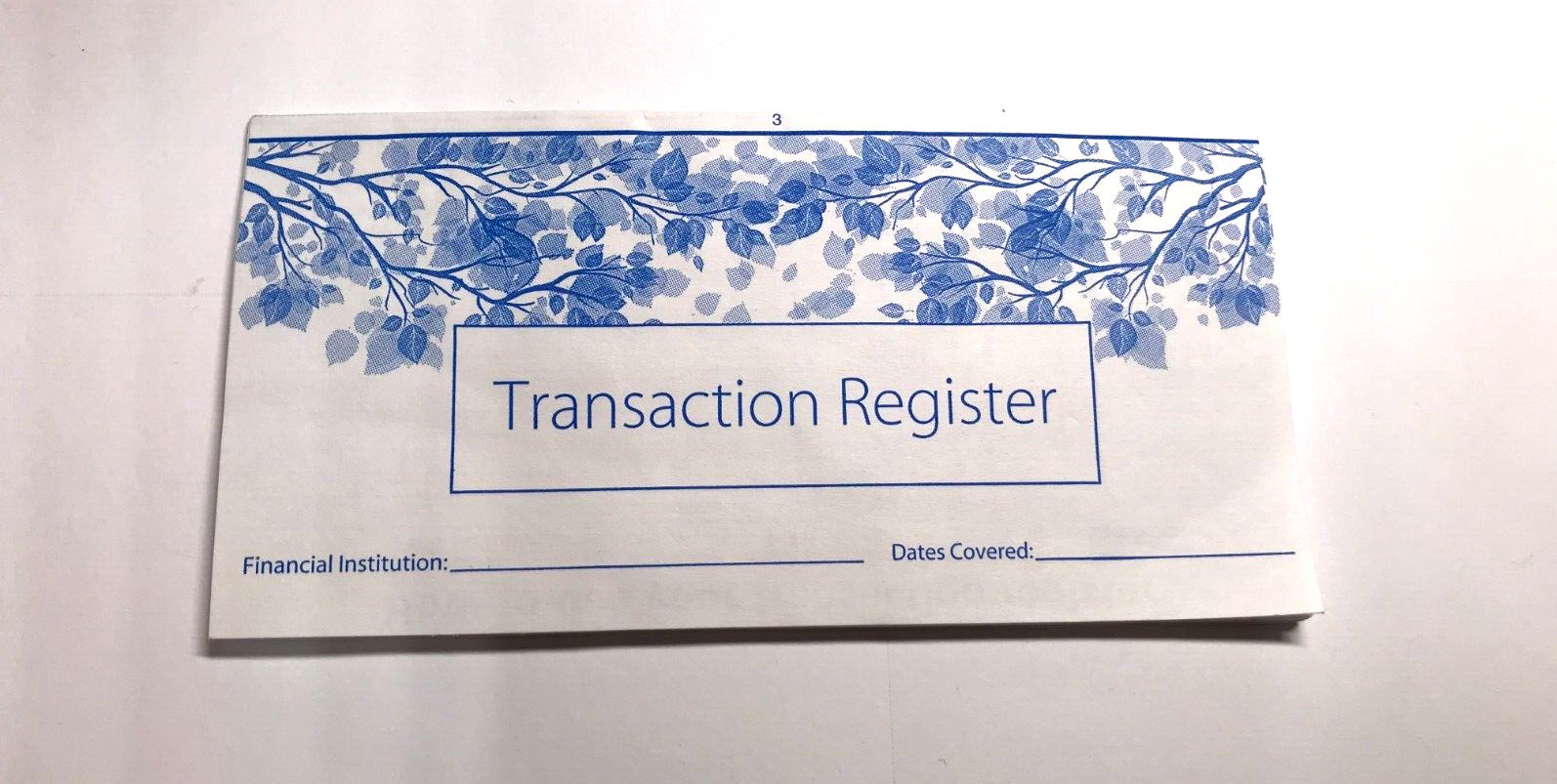 Blank Check Transaction Register – New Old Stock