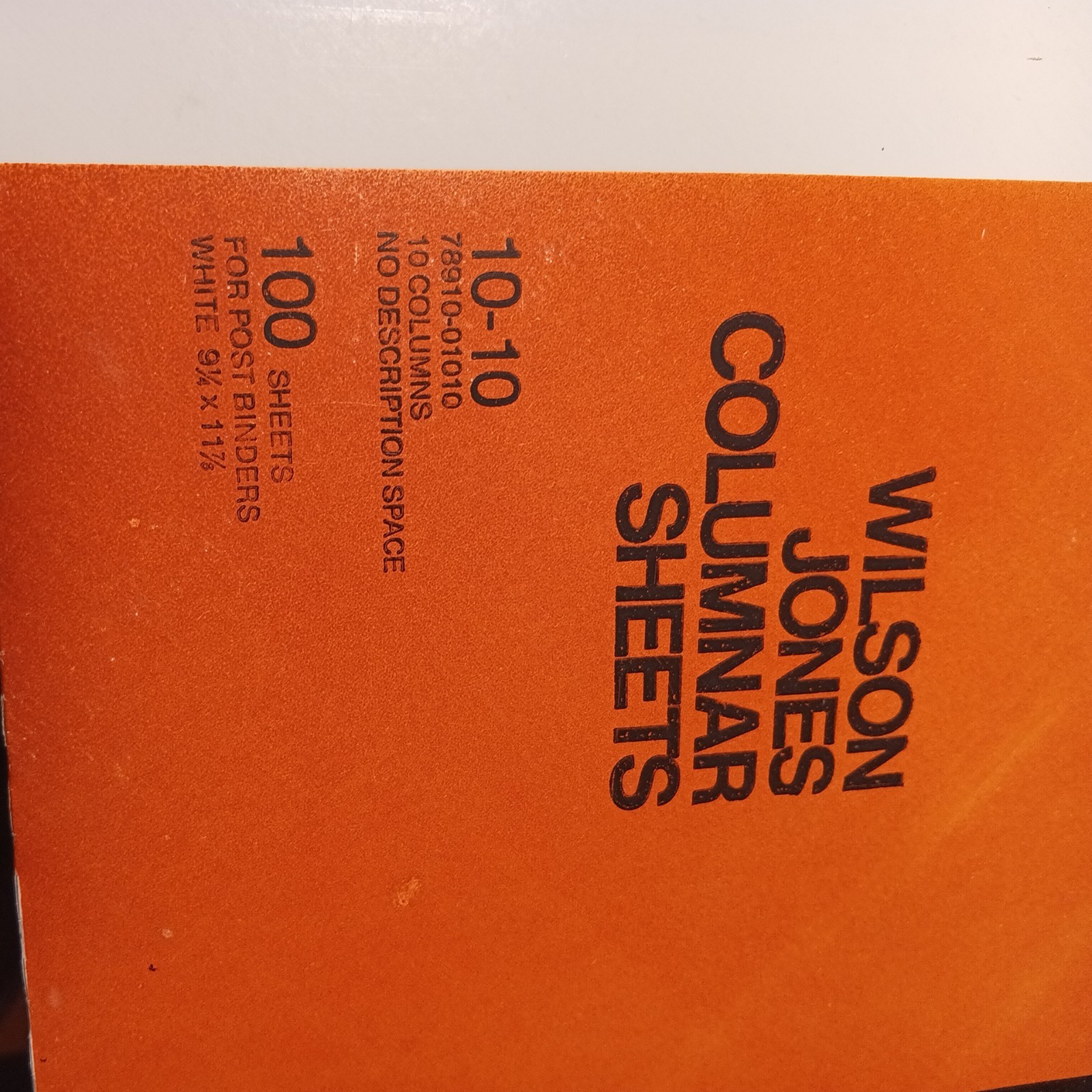 Wilson Jones 100-10-10 Column Sheets 9 1/4 x 11 7/8 Post Binder Vintage