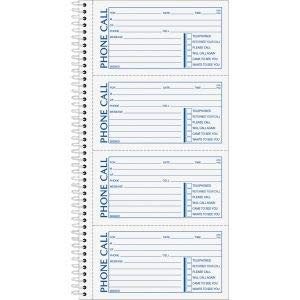 TOPS Phone Message Book, Carbonless Duplicate, 4 Messages per Page, 200 Set per
