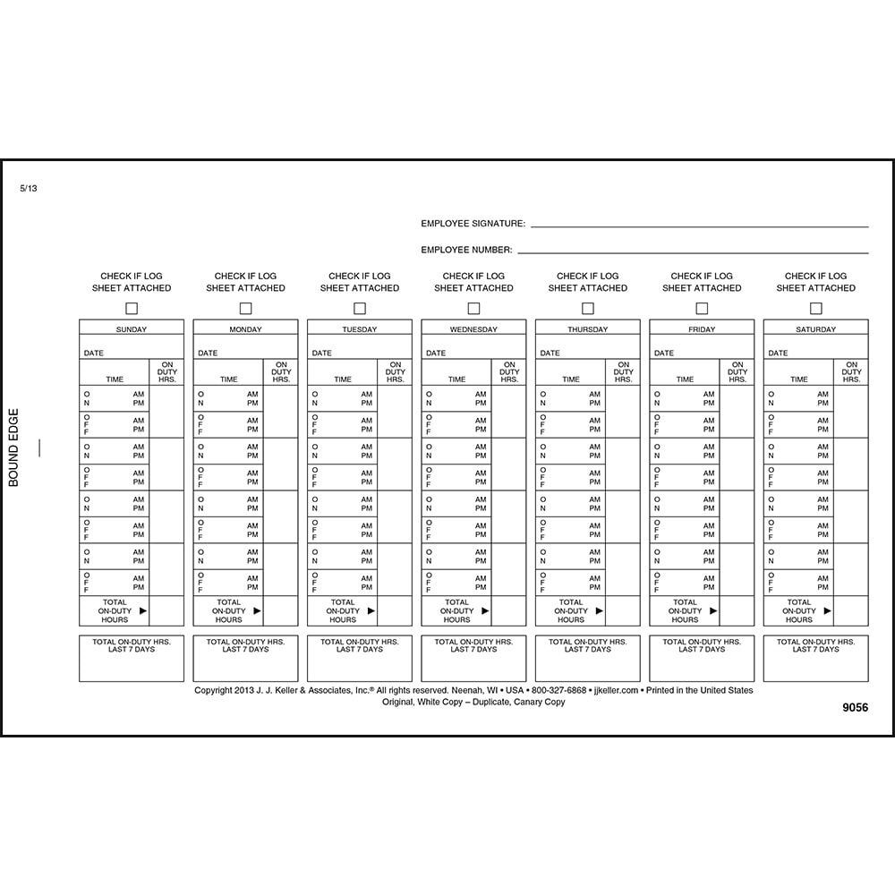 J. J. Keller Driver Exemption Log Book 10-pk., DVIR for Short-Haul, 2-Ply with