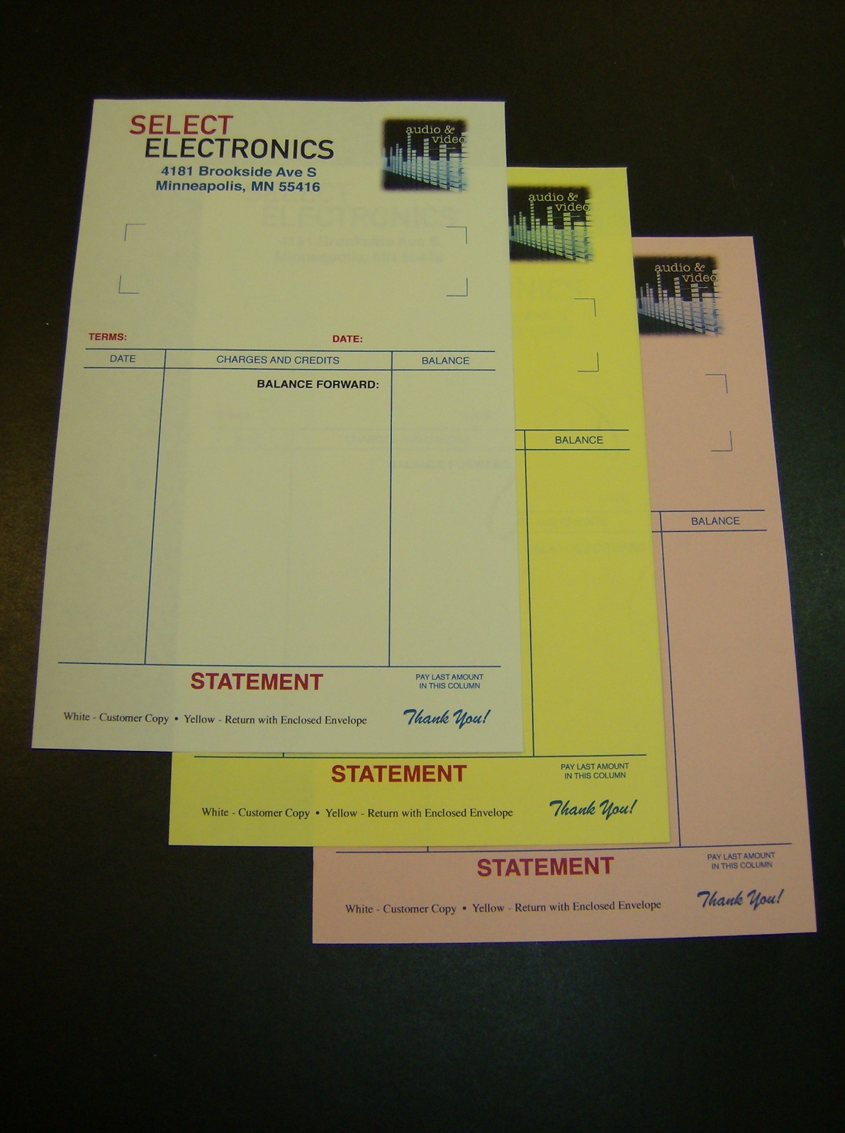 Printed Full Color Carbonless Forms, 3-Part Custom Sets 8.5″ x 5.5″ NCR business