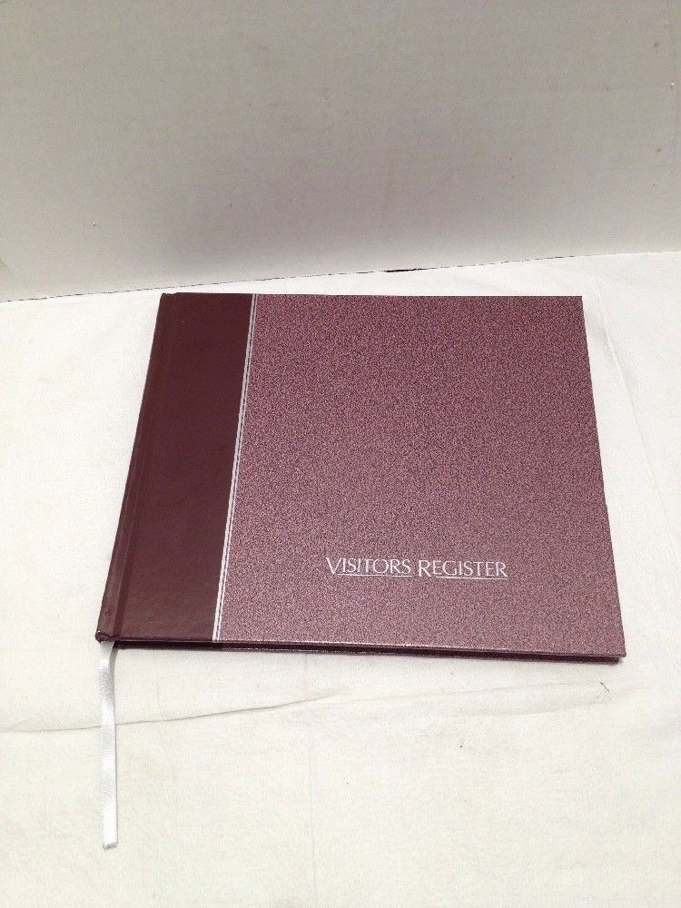 National Brand Visitor Register Book, Burgundy Hardcover, 128 Pages (RED57803)
