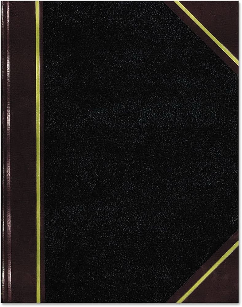 Lot 2 National Texthide 56231 Record Book Black/Burgundy 10 3/8 x 8 3/8″ 300 NEW