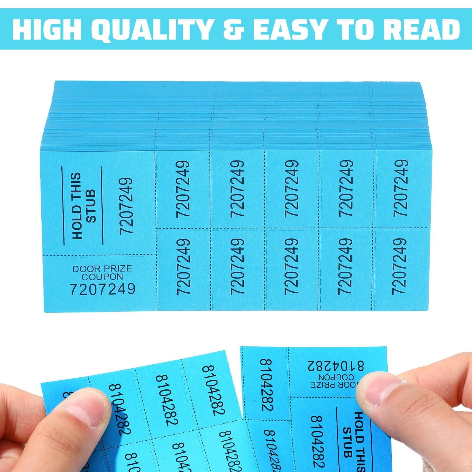 Kosiz 504 Sheets Raffle Auction 4.5 x 2.76 inches/ 11.4 x 7 cm, Lake Blue