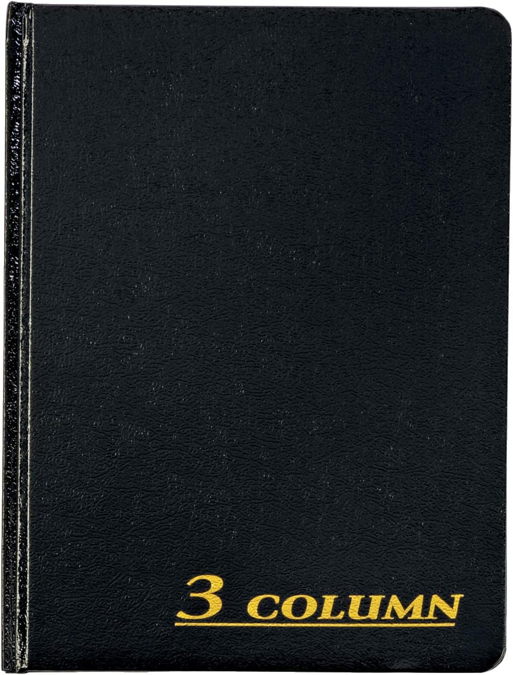 Adams Account Book, 7 x 9.25 Inches, Black, 3-Columns, 80 Pages (ARB8003M)