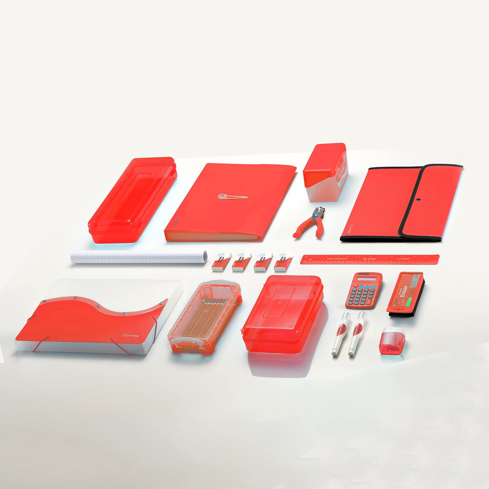 Square Flap Document Holder Red, Expanding File Folder, A4 Letter Size 1, Red