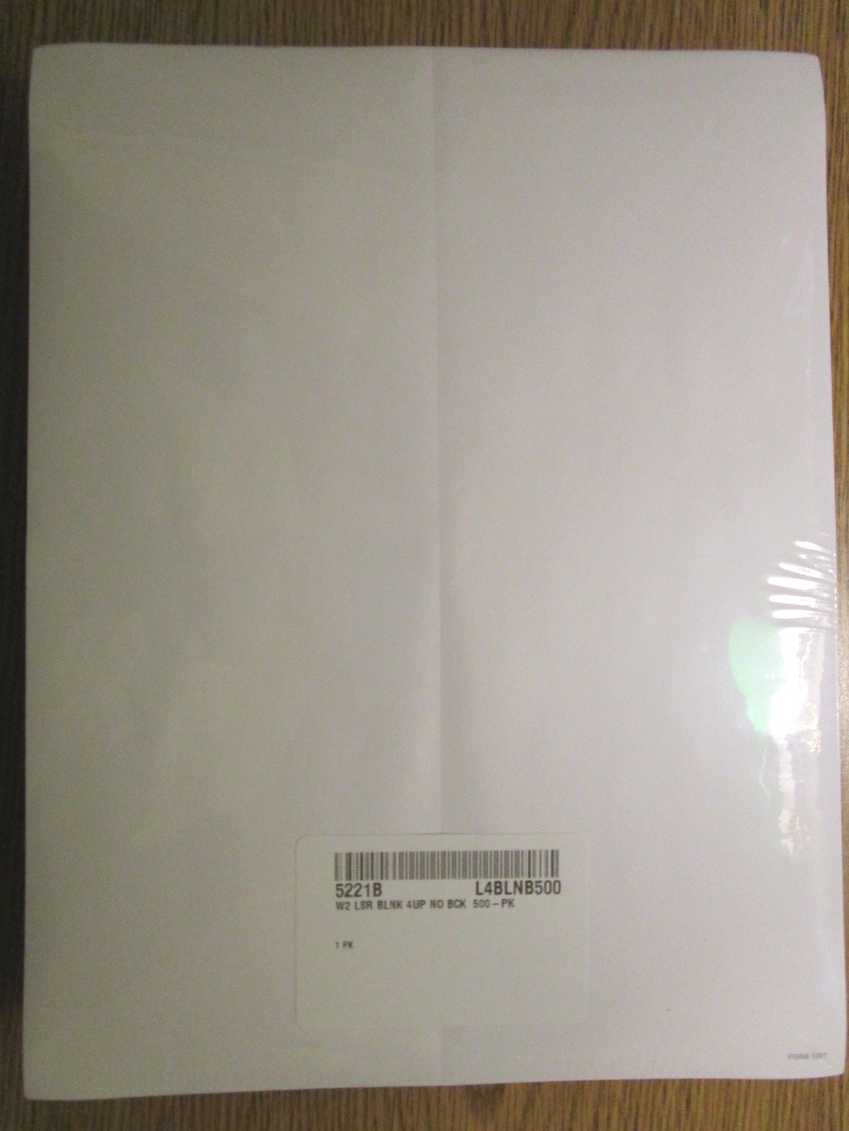 Blank Tax Forms: 4-up W-2, 500 sheets NO backer/instructions #TF5221 L4BLNB