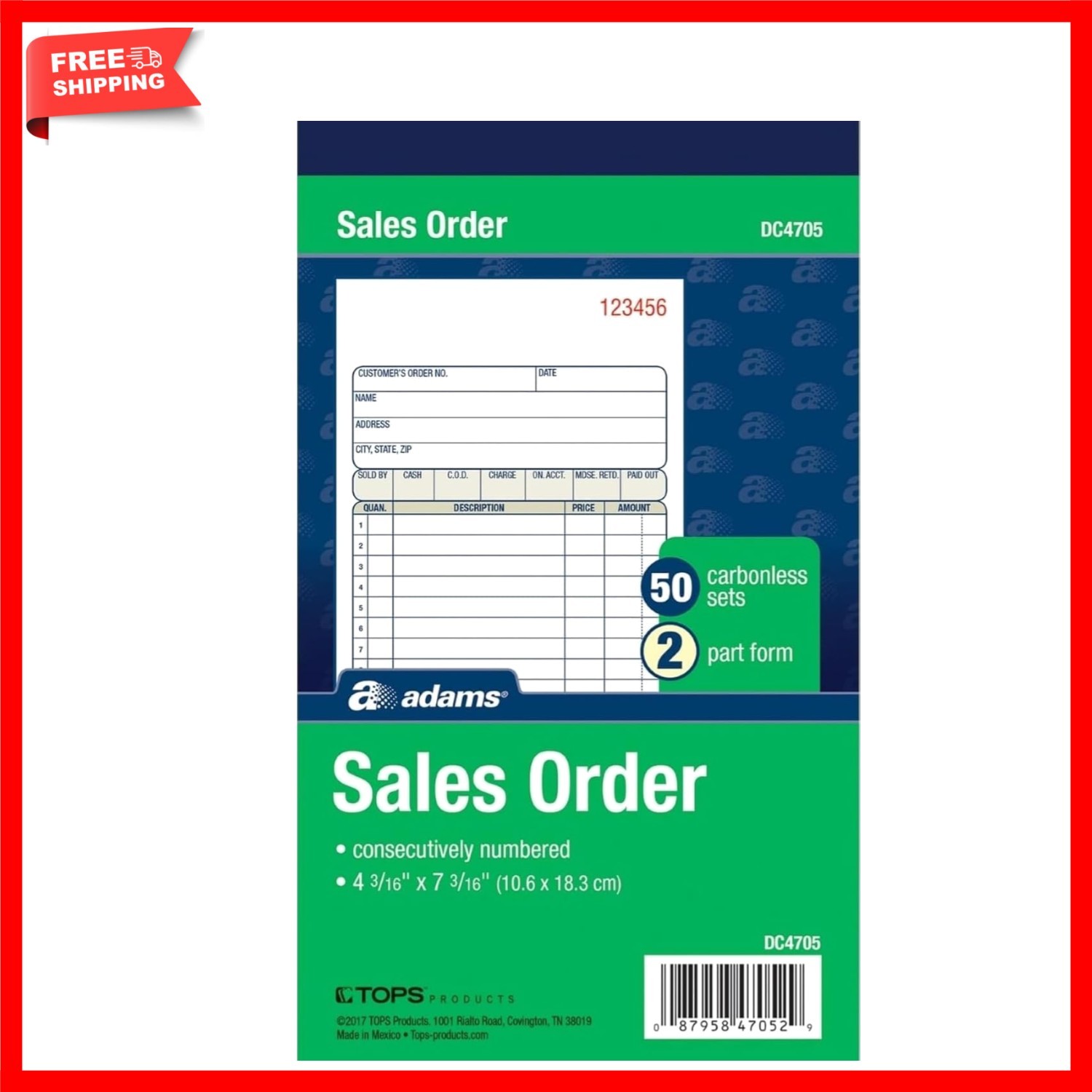Professional 2-Part Carbonless Sales Order Book