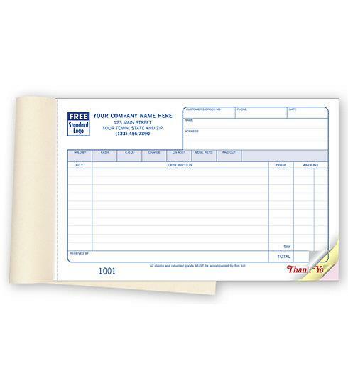 Horizontal Sales Book / 8.5″ x 5.5″ / NEBS Deluxe 54