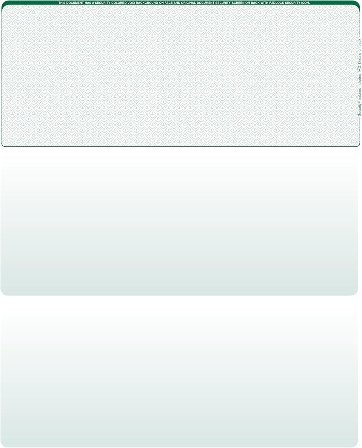 Blank Laser/Computer Checks Top Style Blue Safety Qty. 500)