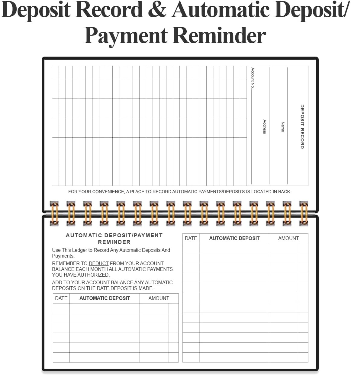 Check Registers for Personal Checkbook – A6 Blank Ledger Transaction Registers