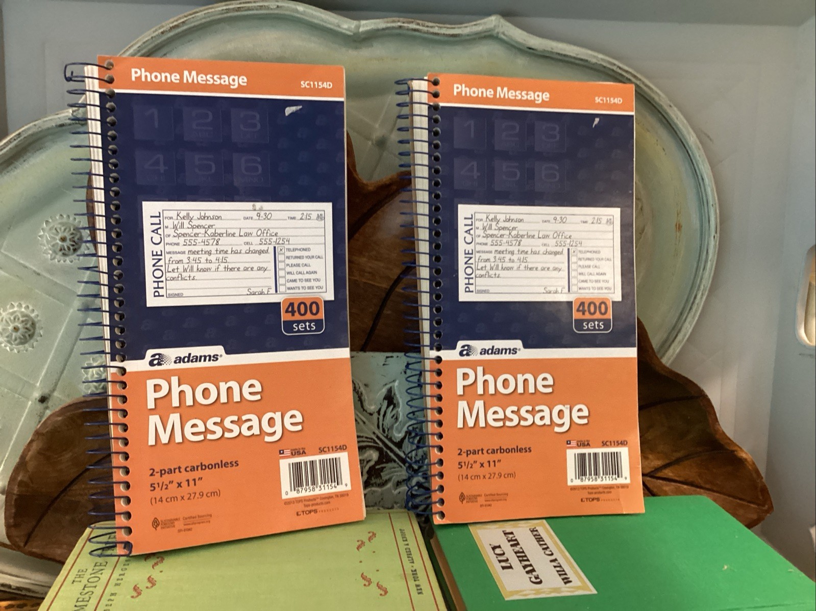 ADAMS PHONE MESSAGE BOOKLET SC1154D Lot of 2