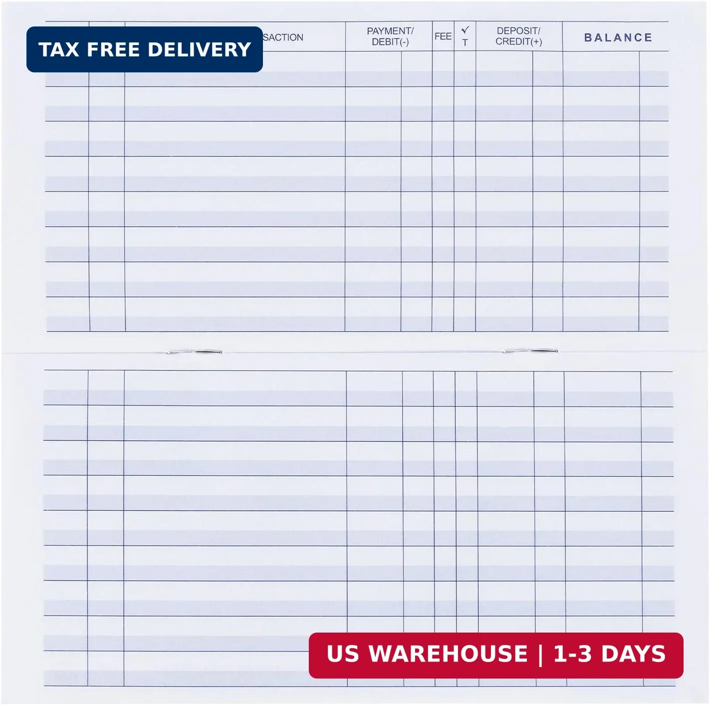 20 Pack Checkbook Register Check Registers for Personal Blank Ledger Transaction