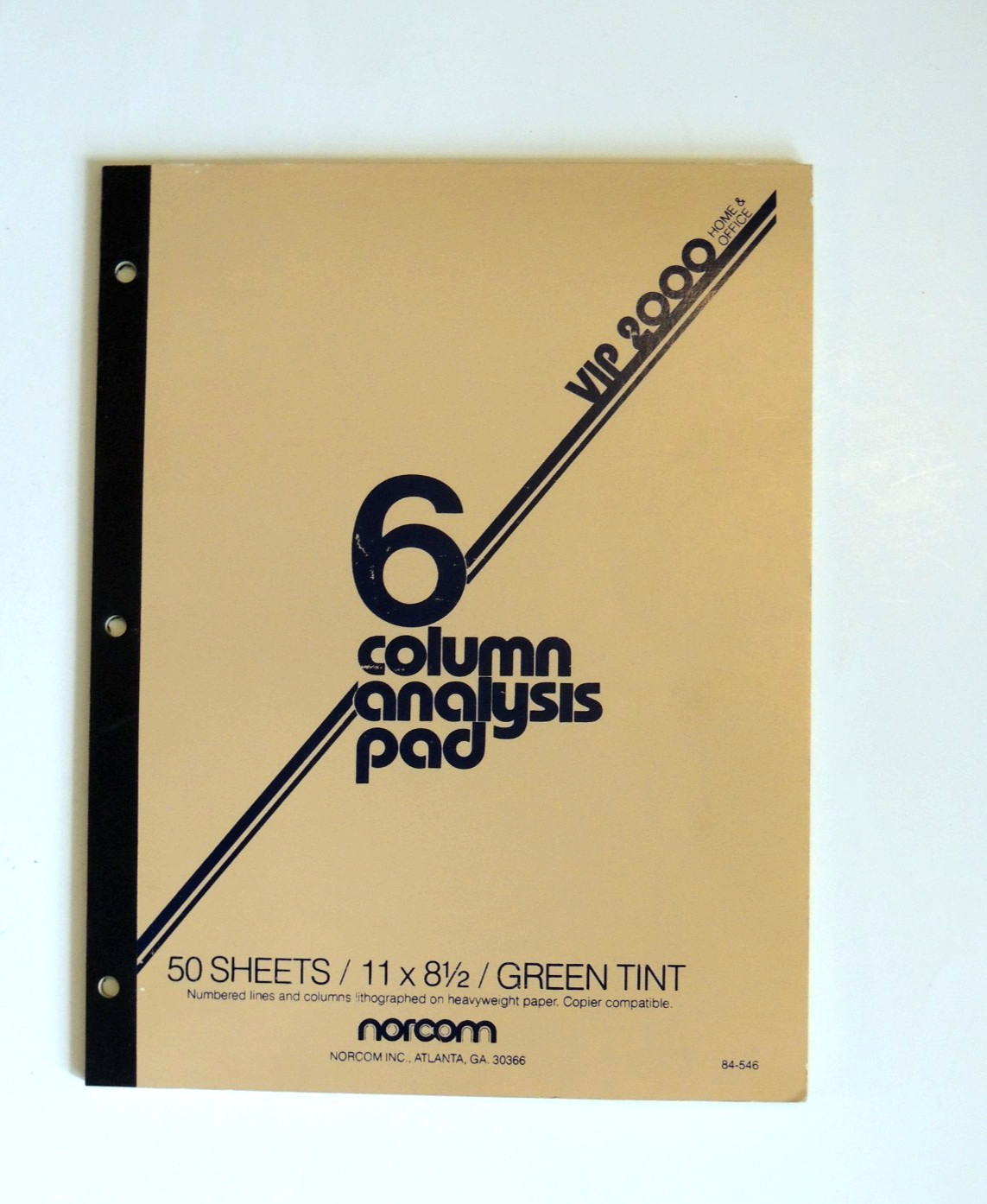Norcom Brand 6 Column Analysis Pad 11″ x 8.5″ 50 Sheets Green Tint 84-546 NEW