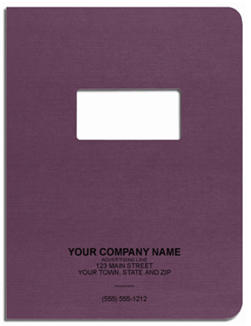 5Forms 104W-B26 Punch & Bind Cover with Window – Burgundy Layout B26