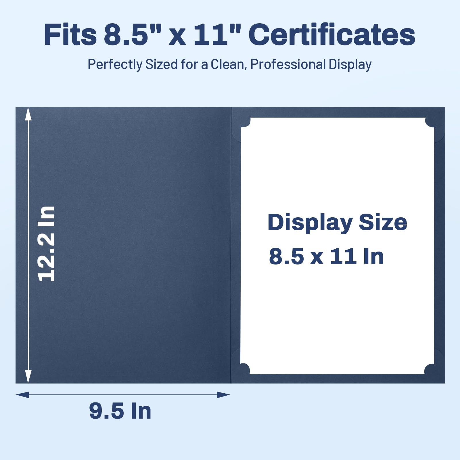 SUNEE Certificate Holders(Navy Blue, 30 Packs), 12.2 x 9.5 inches, Navy Blue
