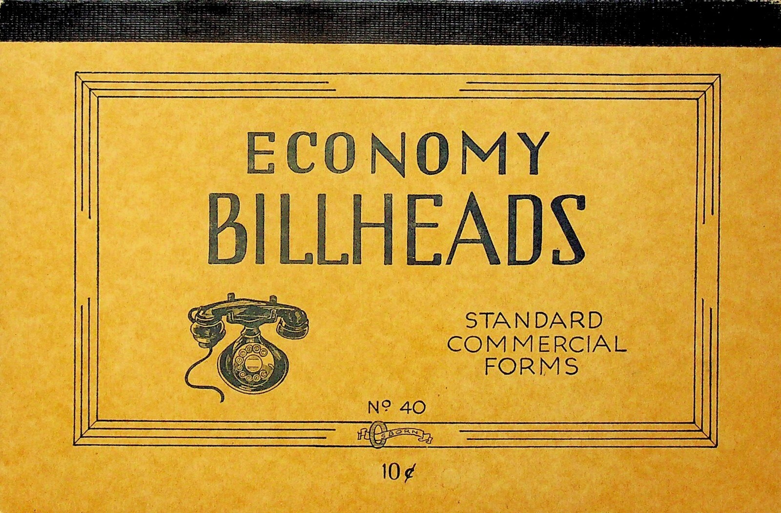 Vintage Economy Billheads Pad No. 40 Standard Commercial Forms Antique Stationer