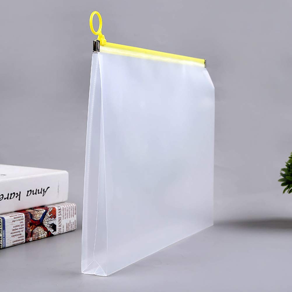 5Packs Clear Plastic Zip Envelopes 9 3/4 x 13 Letter File Document Paper 5pcs