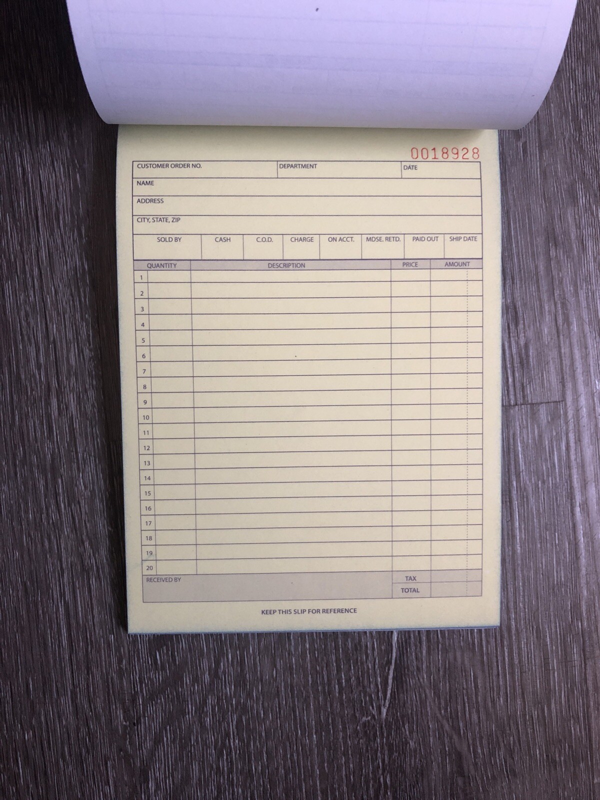 6x Invoice Sales Order Book Receipt Form Record 50 Sets Carbonless Priority Ship