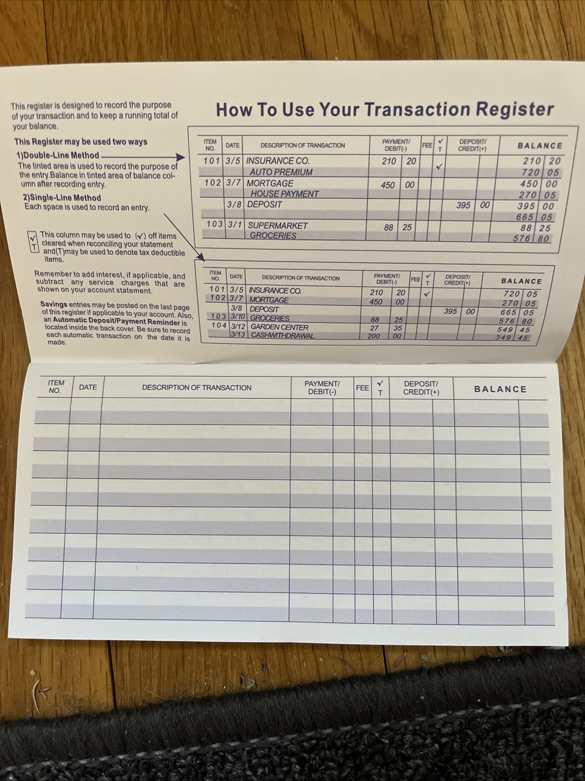 Checkbook Register 2 PACK -deal