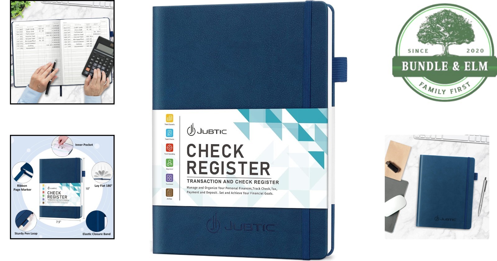 Undated Budget Tracker Notebook for Easy Money Management and Tax Preparation