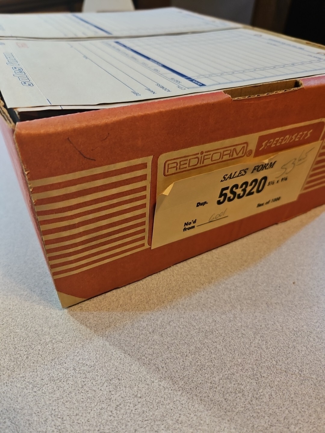 Vintage Rediform Sales Form Speedisets 5S320 5 1/2 X 9 1/8 Carbon Duplicates
