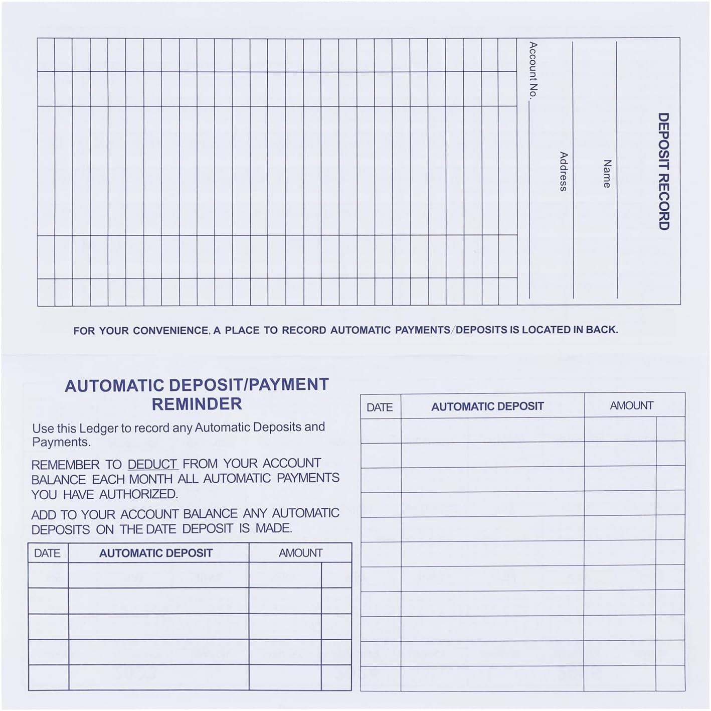 20 Pack Checkbook Register Check Registers for Personal Blank Ledger Transaction